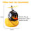 Thumbnail: Motorcycle Accessories Cute Duck with Propeller Helmet Broken Wind Rubber Duck T