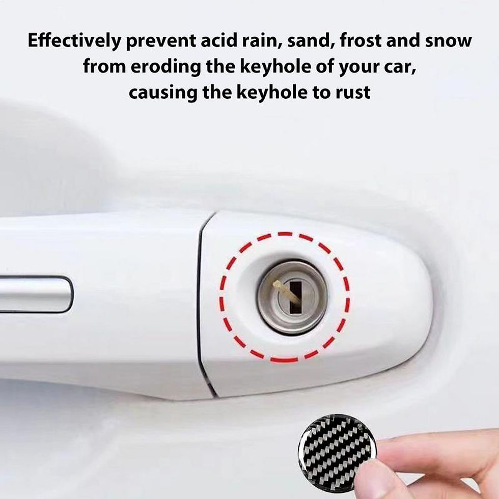 Thumbnail: Car Door Lock Stickers 4PCS Anti-Blocking Car Door Lock Screw Protector Key Deco