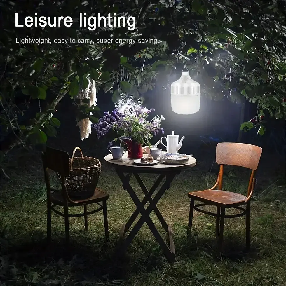 Thumbnail: Portable Camping Light USB Rechargeable Led Bulb Emergency Lighting Flashlight L