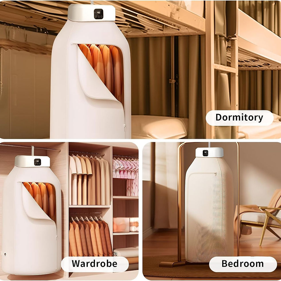 Thumbnail: GPEH Portable Clothes Dryer, Small Dryer with Remote Control, Compact Folda..