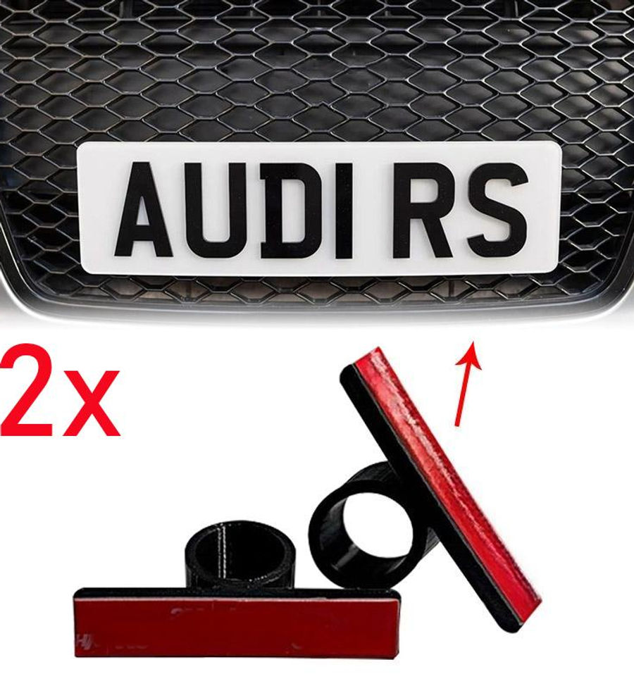 Removable Car Number Plate Clips Holders For Audi Honeycomb Grills Car Exterior