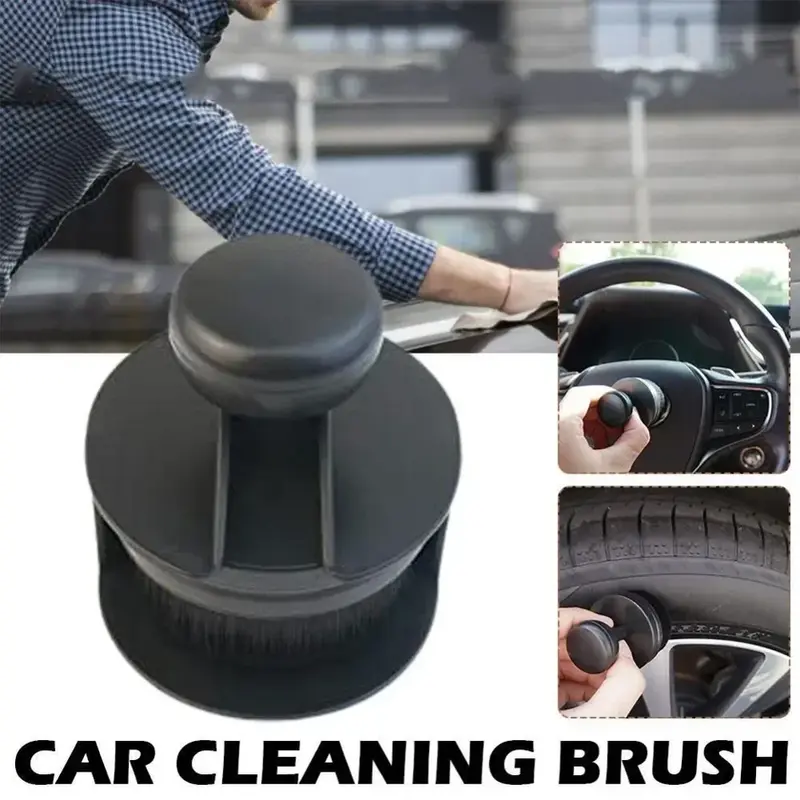 Thumbnail: Auto Detail Brush Portable Car Tire Brush with Seal Cover High Density Soft Deta