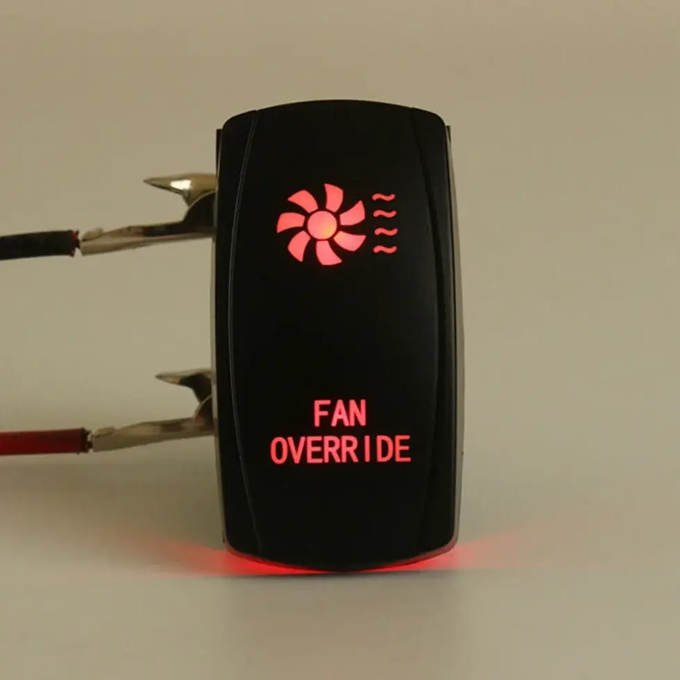 Thumbnail: 12V 20A Rocker Switch FAN OVERRIDE Rocker Switch 544302 Car Switch Boat Truck Li