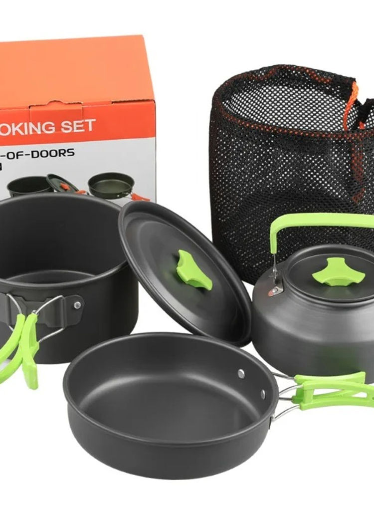 Camping Cooking Set, Outdoor Kitchenware Set, Aluminum Portable Tableware Kitche