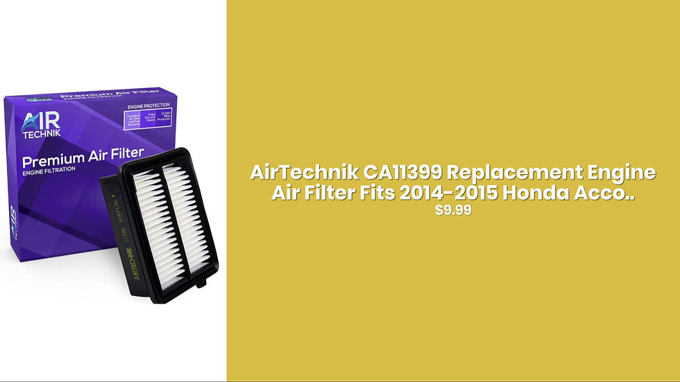 Thumbnail: AirTechnik CA11399 Replacement Engine Air Filter  Fits 2014-2015 Honda Acco..