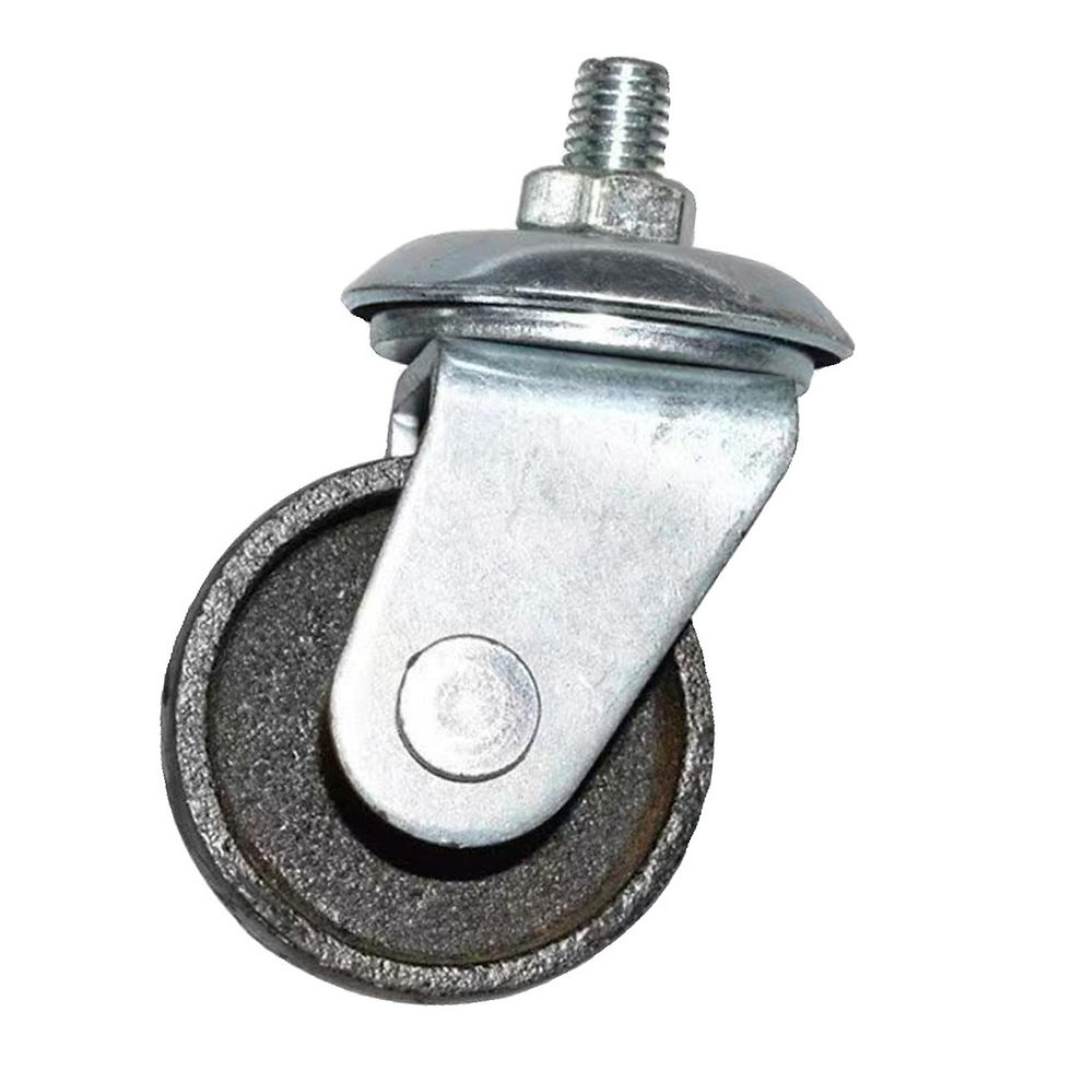 Thumbnail: Generic Floor Jack Casters Horizontal Jack Casters Black Wheels 12mm Stem Direct