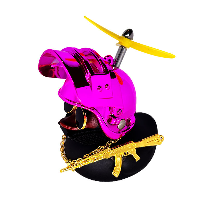 Thumbnail: Car Duck With Helmet Propeller Rubber Duck Auto Interior Decoration Car Ornament