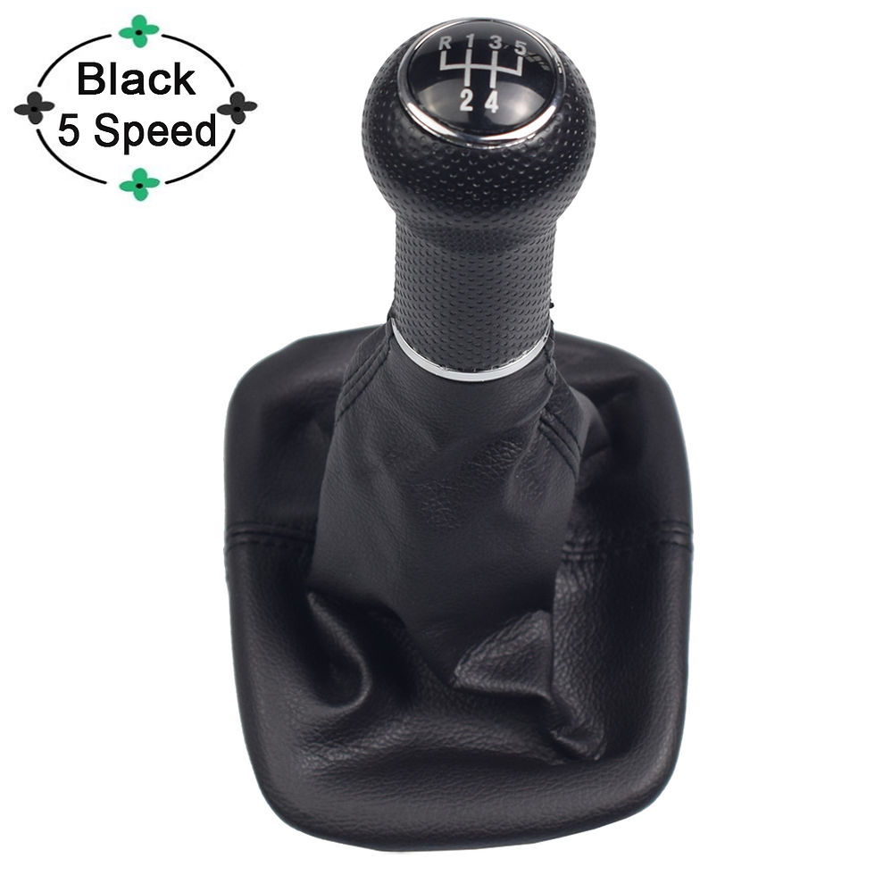 Thumbnail: Leather 5 Speed Manual Transmission MT Gear Shift Knob Gaiter Handle For Volkswa