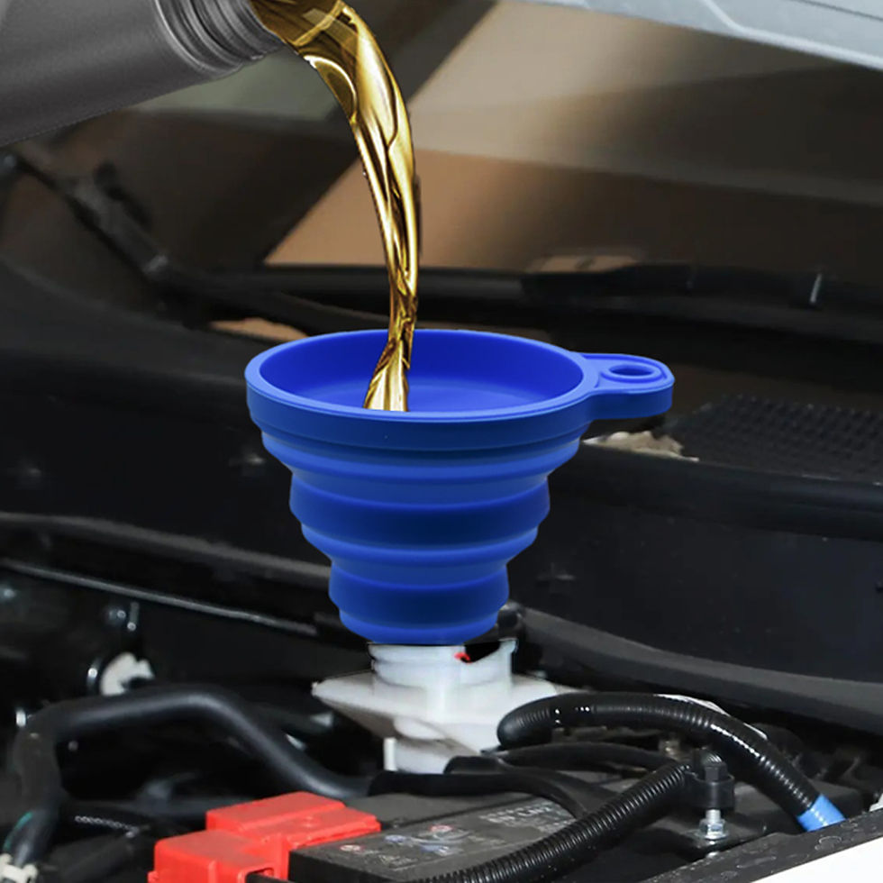 Thumbnail: Engine Funnel Car Universal Silicone Liquid Funnel Washer Fluid Change Foldable