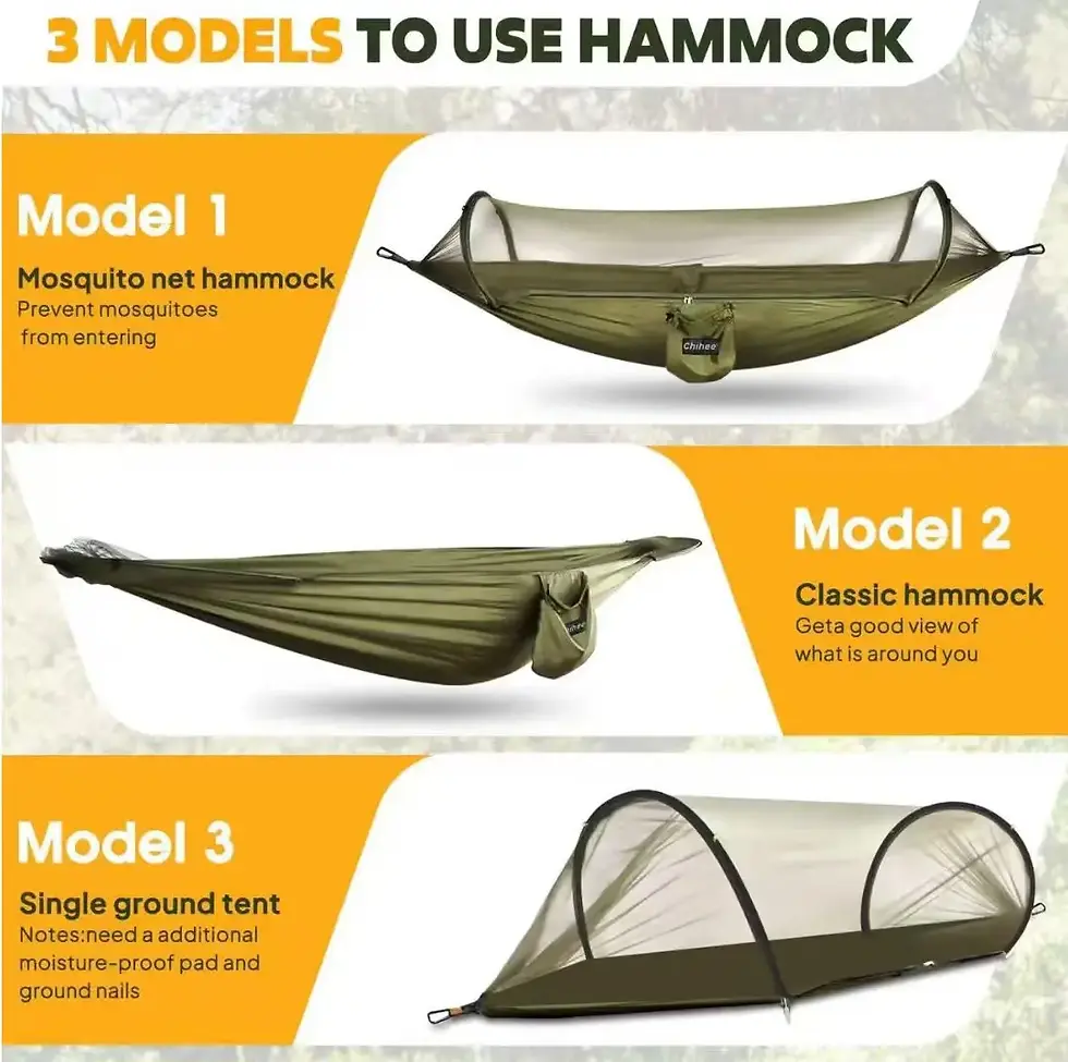 Thumbnail: Ultralight Portable Camping Hammock - Versatile for Outdoor & Vacation Use, Comp