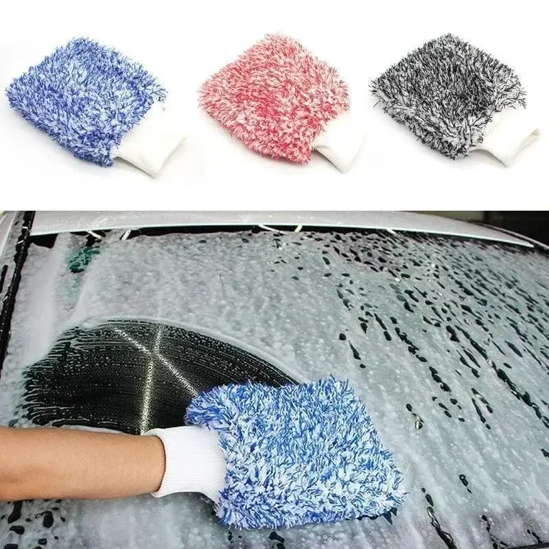 Microfiber Wheel Detailer Wash Thickening Glove Portable Car Detailing Pocket Mi