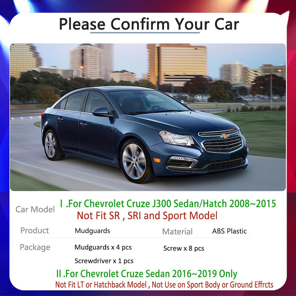 Thumbnail: Car-Mud-Flap Fender Mudguard for Chevrolet Cruze 2008~2019 J300 2009 2010 2015 2