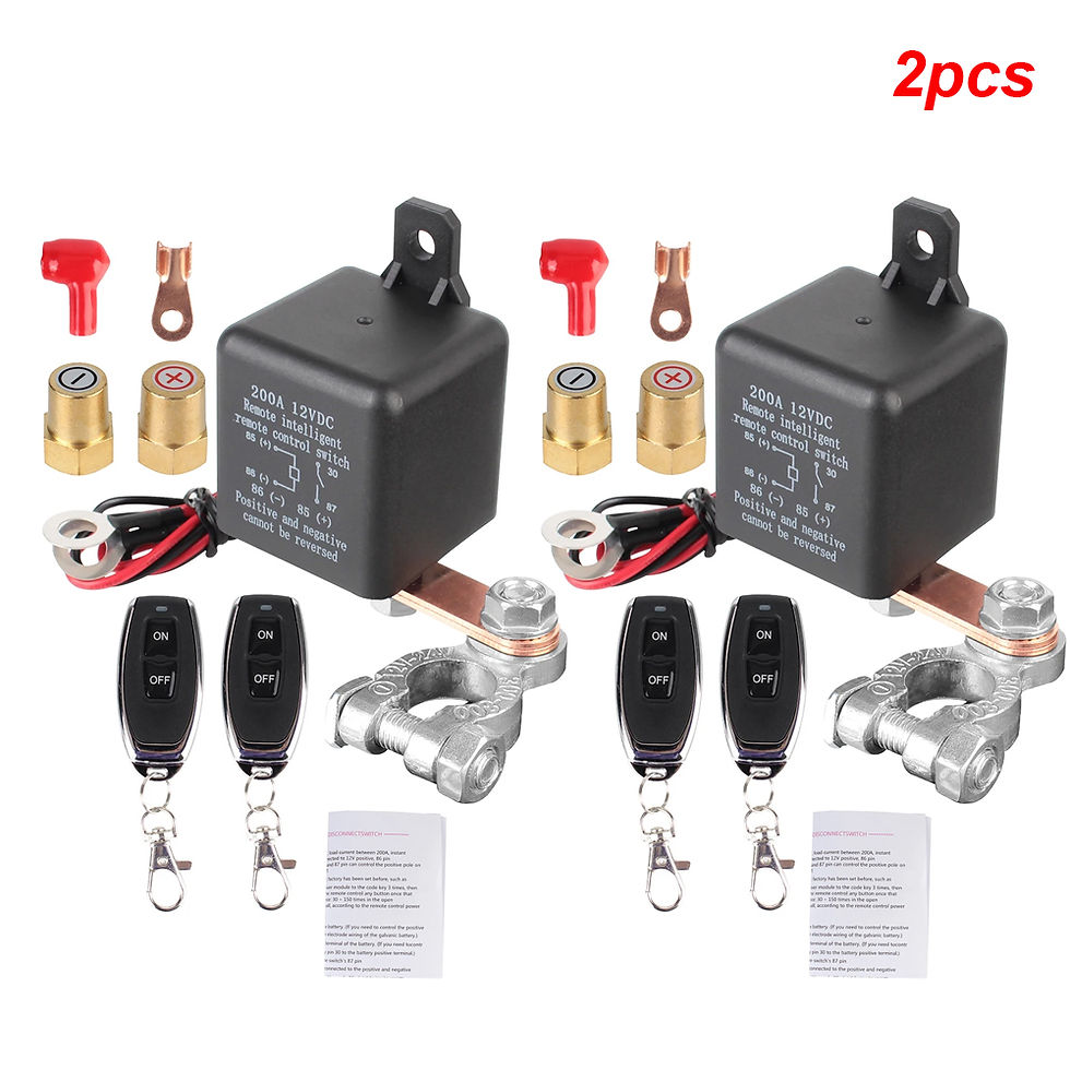 Thumbnail: 200A 12V Car Battery Isolator Ignition Cut Off Switch Relay Intelligent Remote C