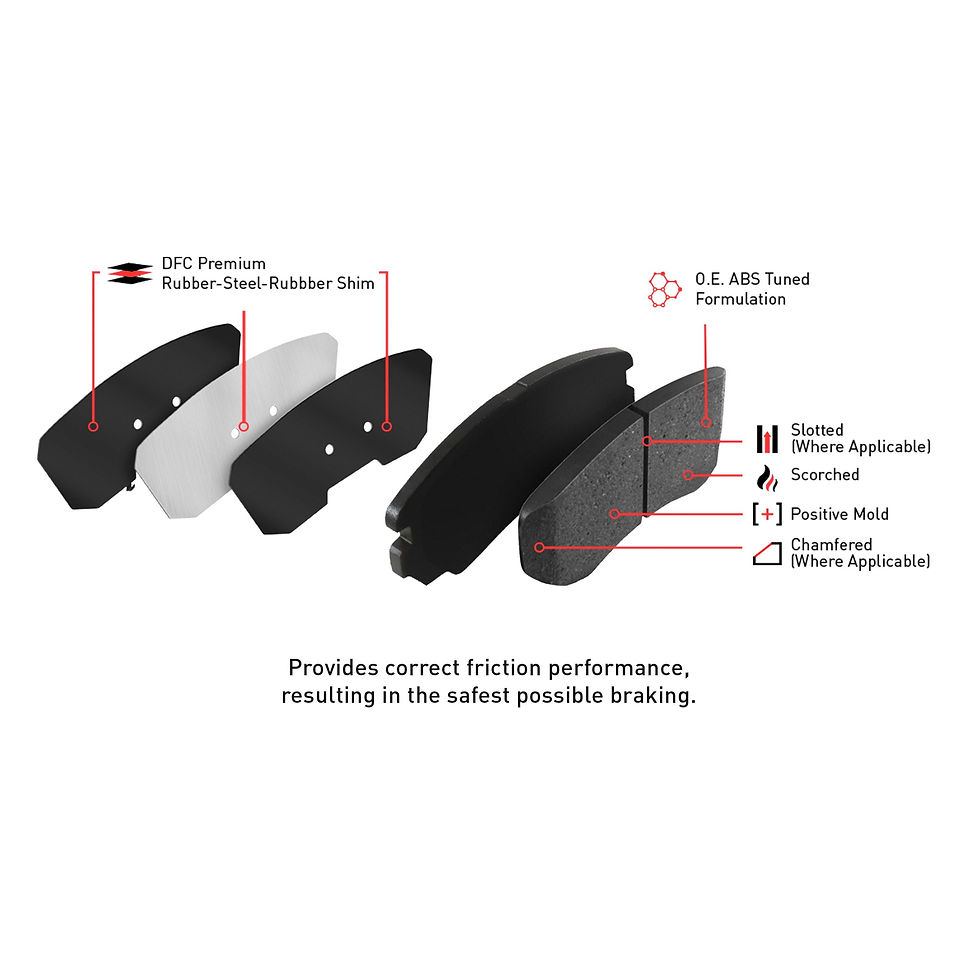 Thumbnail: Dynamic Friction Company Front and Rear Brake Rotors with 5000 Advanced Bra..