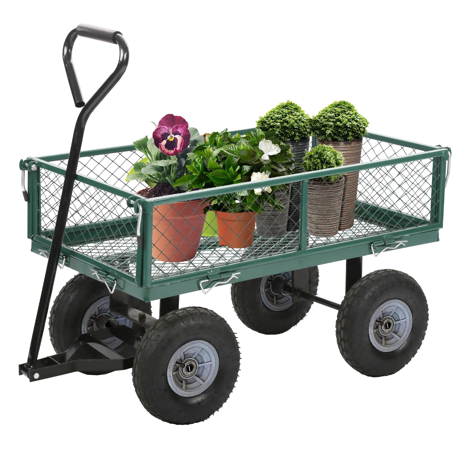 Garden Cart Garden Wagon Carts Heavy Duty Steel Garden Utility Carts with Remova