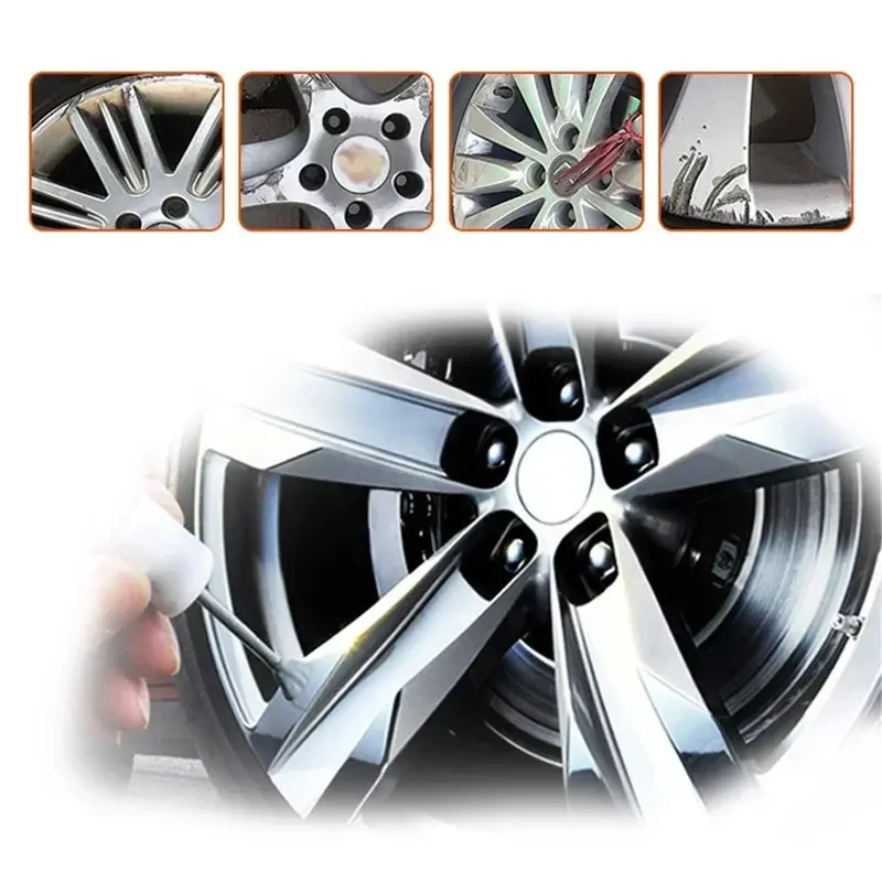 Thumbnail: Aluminum Alloy Car Wheel Repair Kit Washable Auto Wheel Rims Repair Tool Set Den