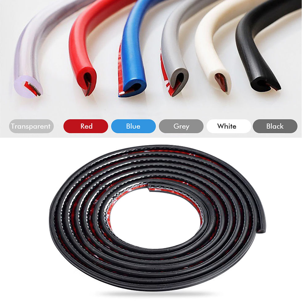 Thumbnail: 5M Car Universal Door Edge Guards U Type Strip Rubber Moulding Sealing Scratch P