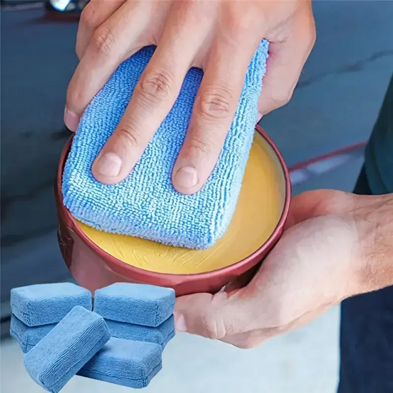 Thumbnail: 1/8Pcs Car Wax Applicator Pads Microfibre Polishing Sponges Soft Auto Detailing