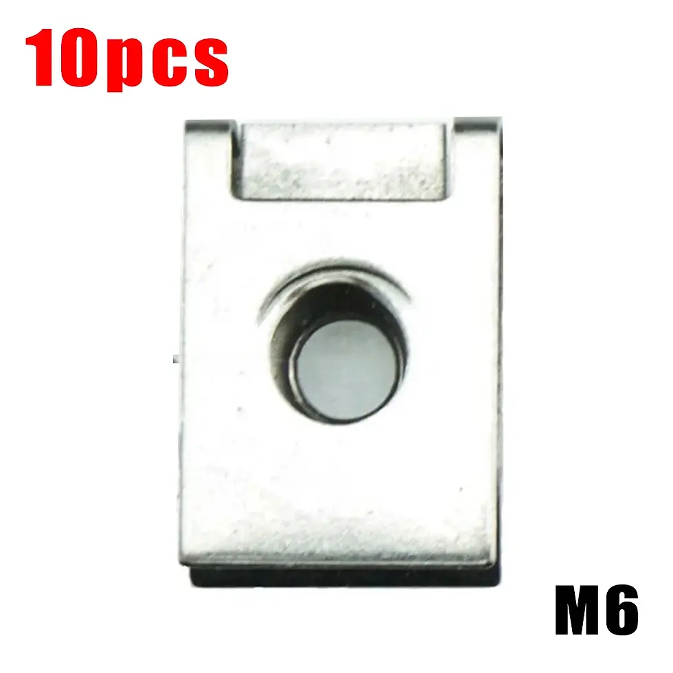 Thumbnail: 10/20/50pcs Car Spring Steel U Type Clips With Thread Reed Nuts M5 M6 Clips Fair