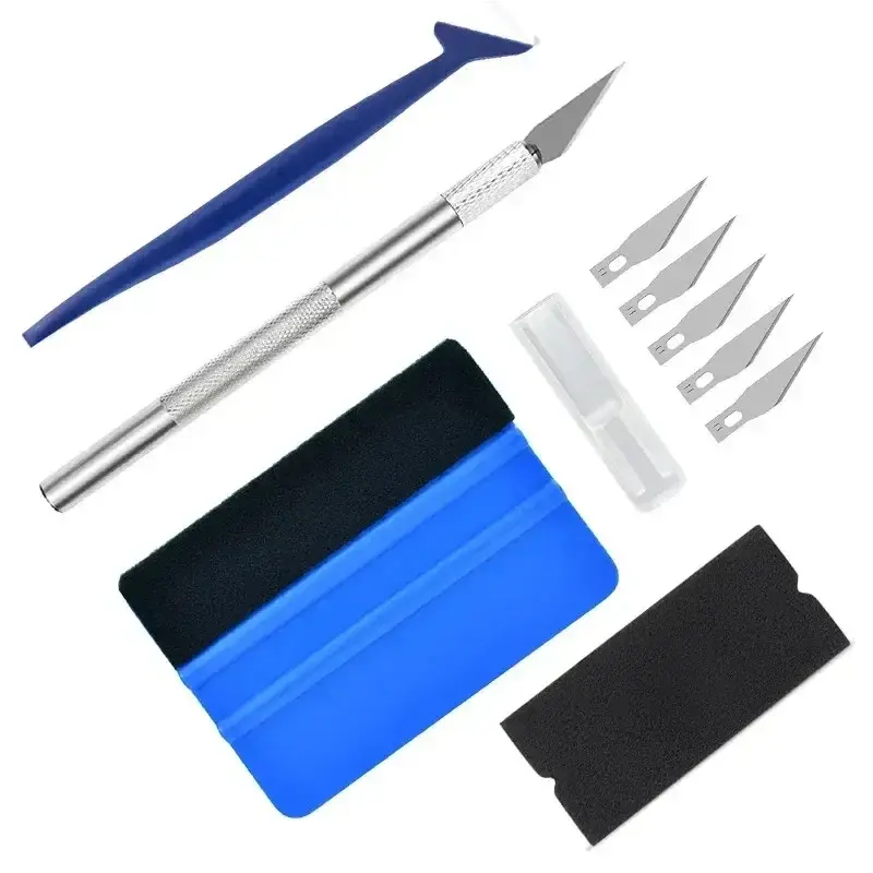 Thumbnail: 10Pcs Car Wrapping Vinyl Tool Kit Window Film Tint Tools Car Wrap Sticks Edge Tr