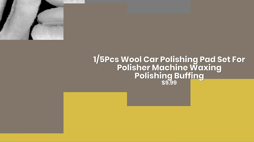 Thumbnail: 1/5Pcs Wool Car Polishing Pad Set For Polisher Machine Waxing Polishing Buffing