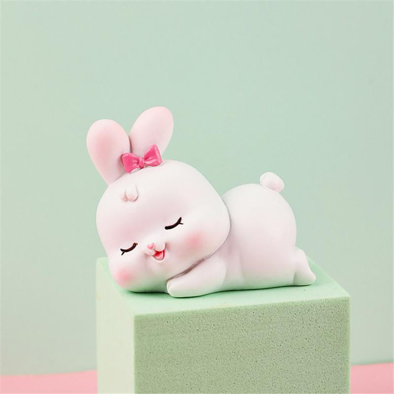 Thumbnail: Resin Doll Cute Little Rabbit Girl Heart Desktop Decoration Children's Gift Crea
