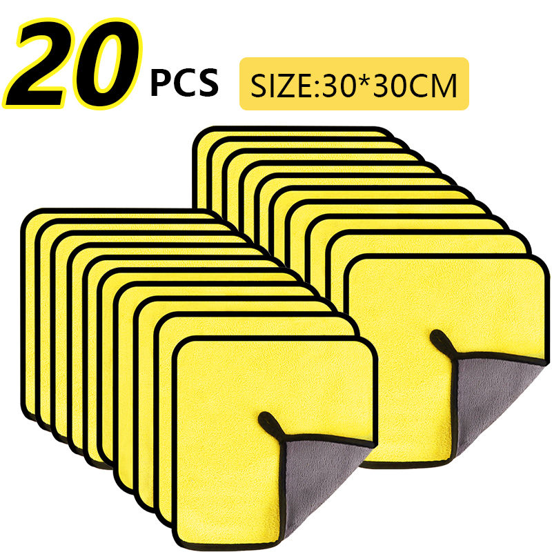 Thumbnail: 5/10/15/20pc Microfiber Car Cleaning Towel/ Multipurpose High Water Absorption C