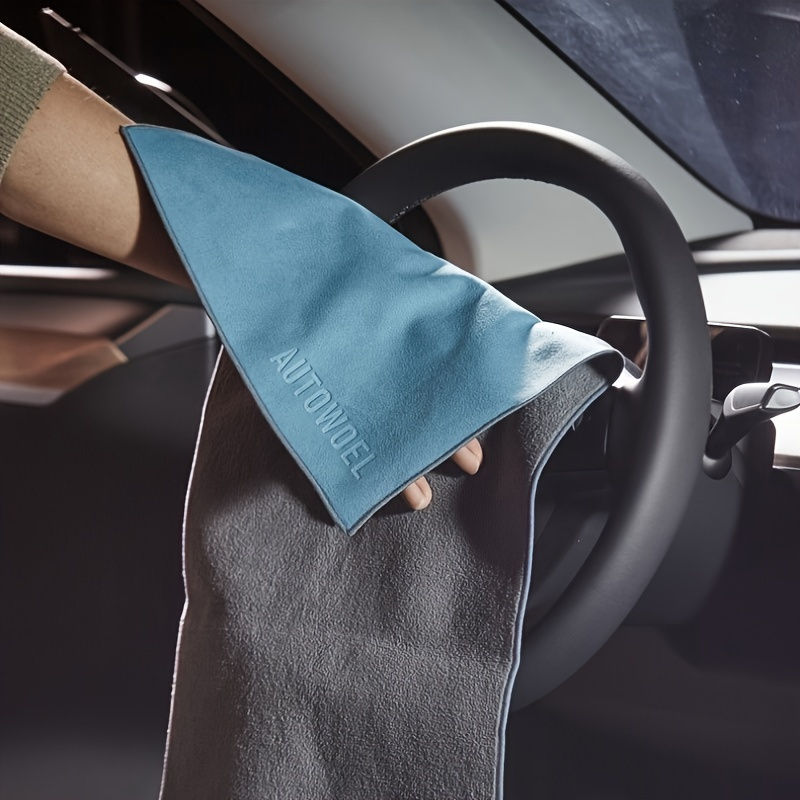 Car Cleaning Towel Double-Sided Coral Velvet Suede Car Wash Towel Drying Cloth H