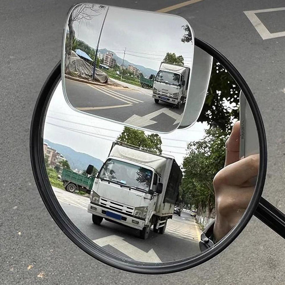 Thumbnail: Blind Spot mirror, Square HD Glass Convex Rear View Mirror, Strengthened Adhesiv