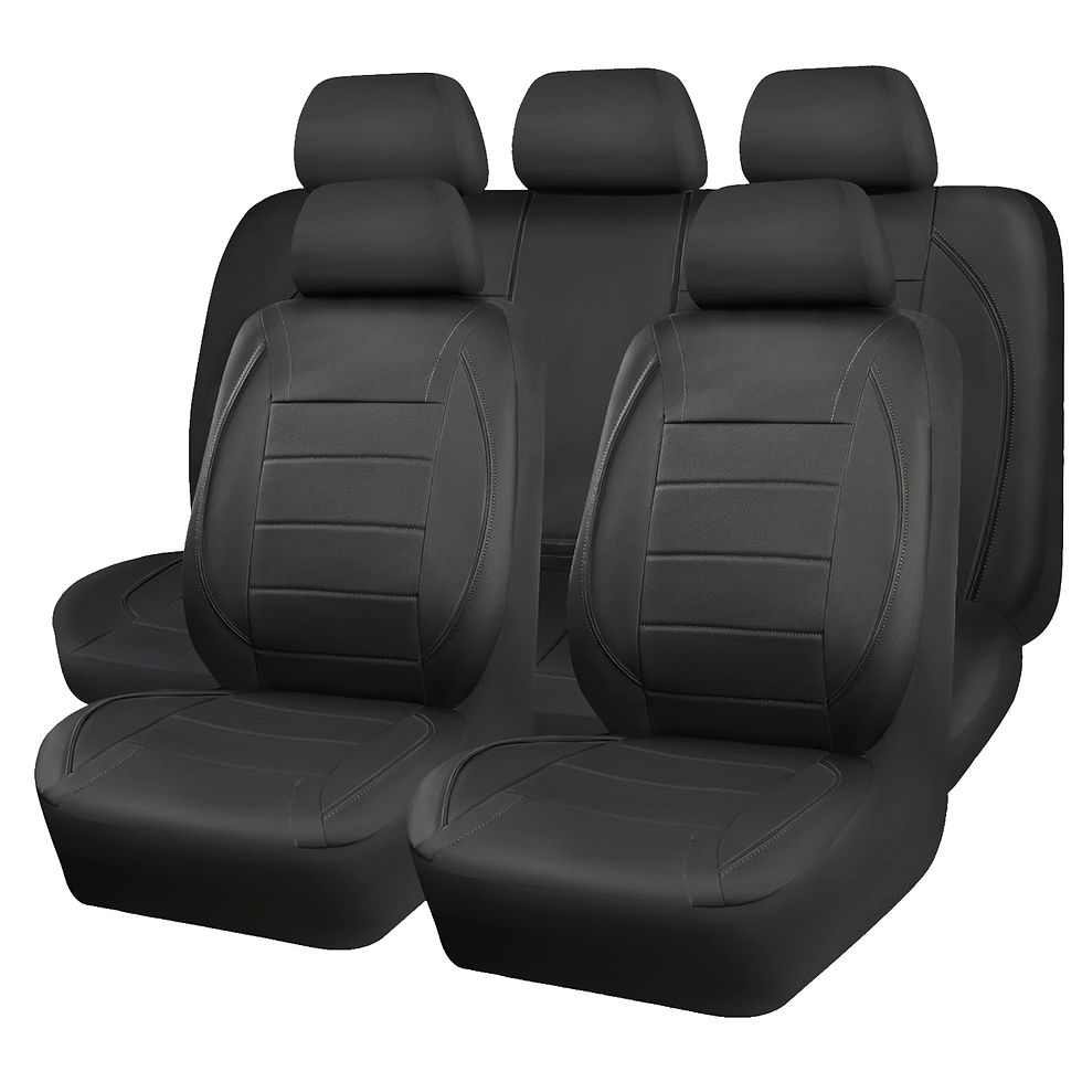 Thumbnail: Universal Leather Car Seat Covers Simple Style Breathable 5 Seat Car Seat Cover