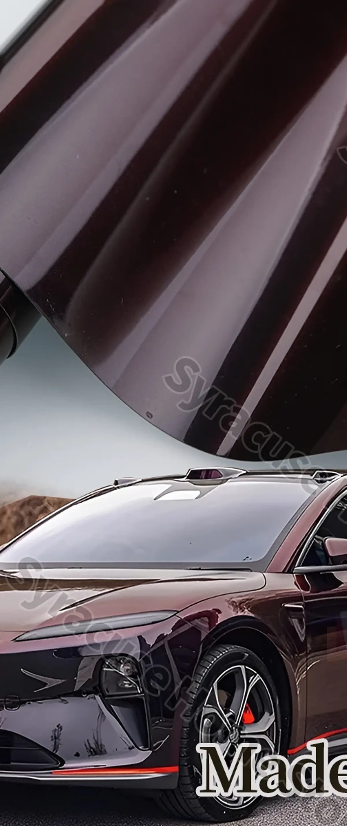 High Glossy PET Madeira Red vinyl wrap film gloss Chameleon Midnight Red chamele