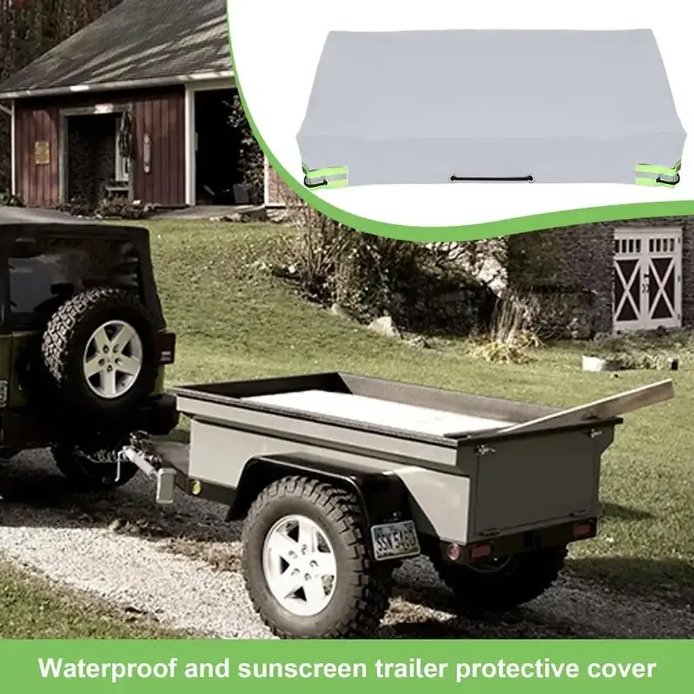 Thumbnail: Trailer Tarpaulin RV Trailer Cover Weatherproof And Frost-Resistant Cover Campin