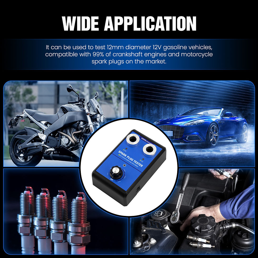 Thumbnail: Automobile Spark Plug Tester 0-6000rpm Dual Hole Working Frequency 12V Automobil