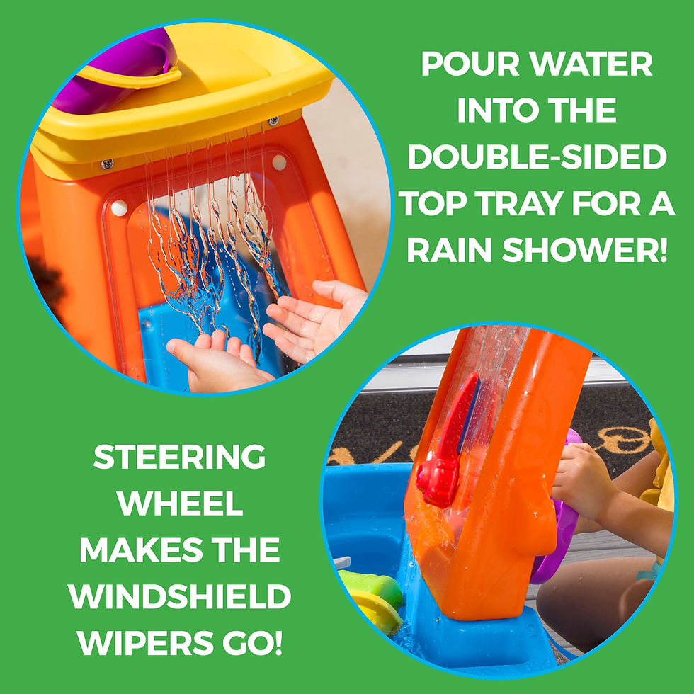 Thumbnail: Car Wash Splash Center Blue Plastic Water Table for Toddlers