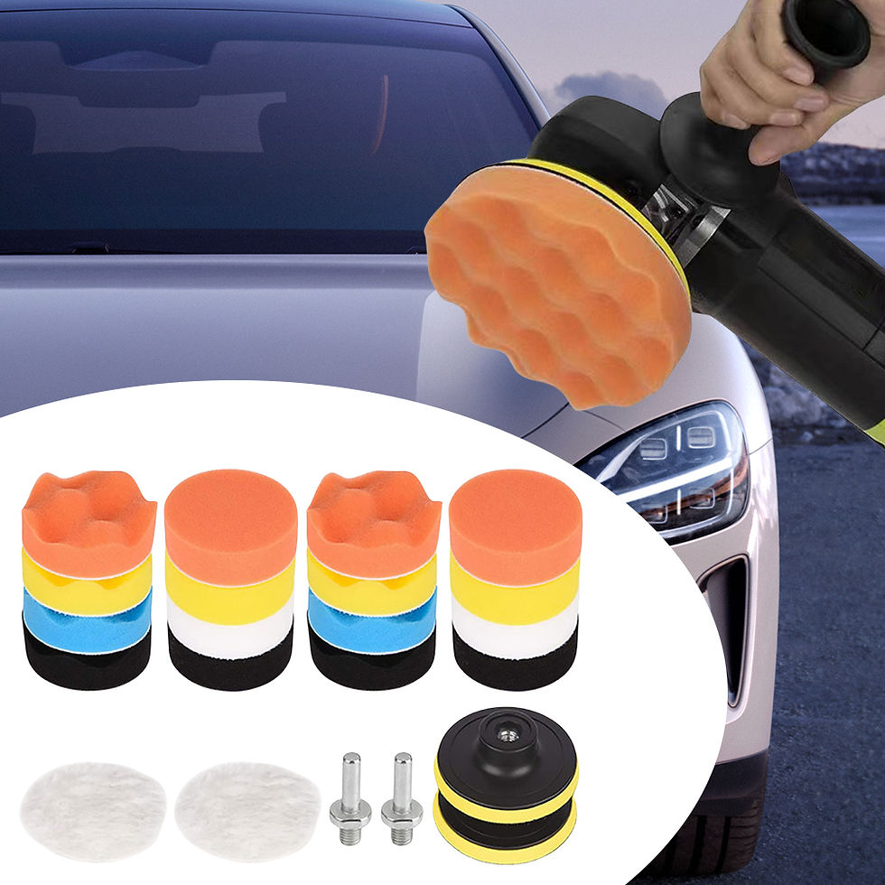 Thumbnail: 22Pcs 3 Inch Buffing Waxing Clean Polish Washable Car Polisher Pads Kit Reusable