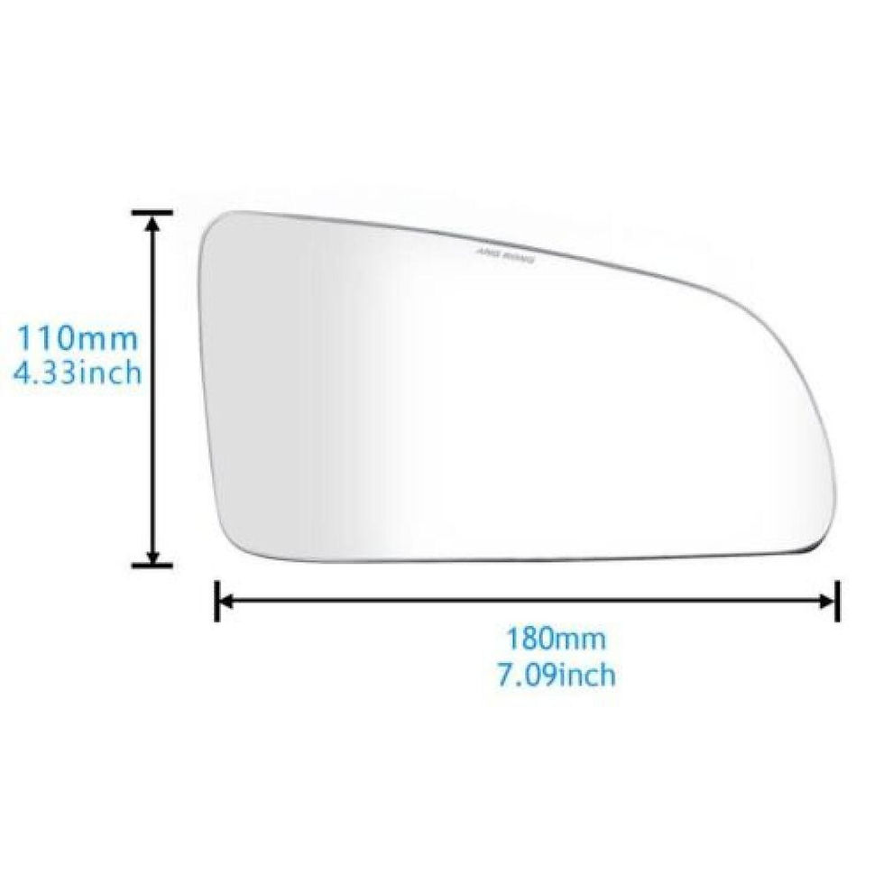 Thumbnail: Right Driver Side Heated Wing Door Mirror Glass Convex For Audi A3 8P 2003-2008