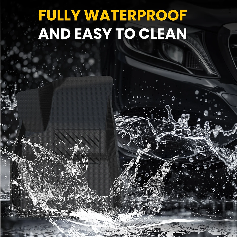 Thumbnail: AVAPOW Floor Mats for Tesla Model 3 2021-2023, TPR+XPE Anti-Slip Waterproof Car 
