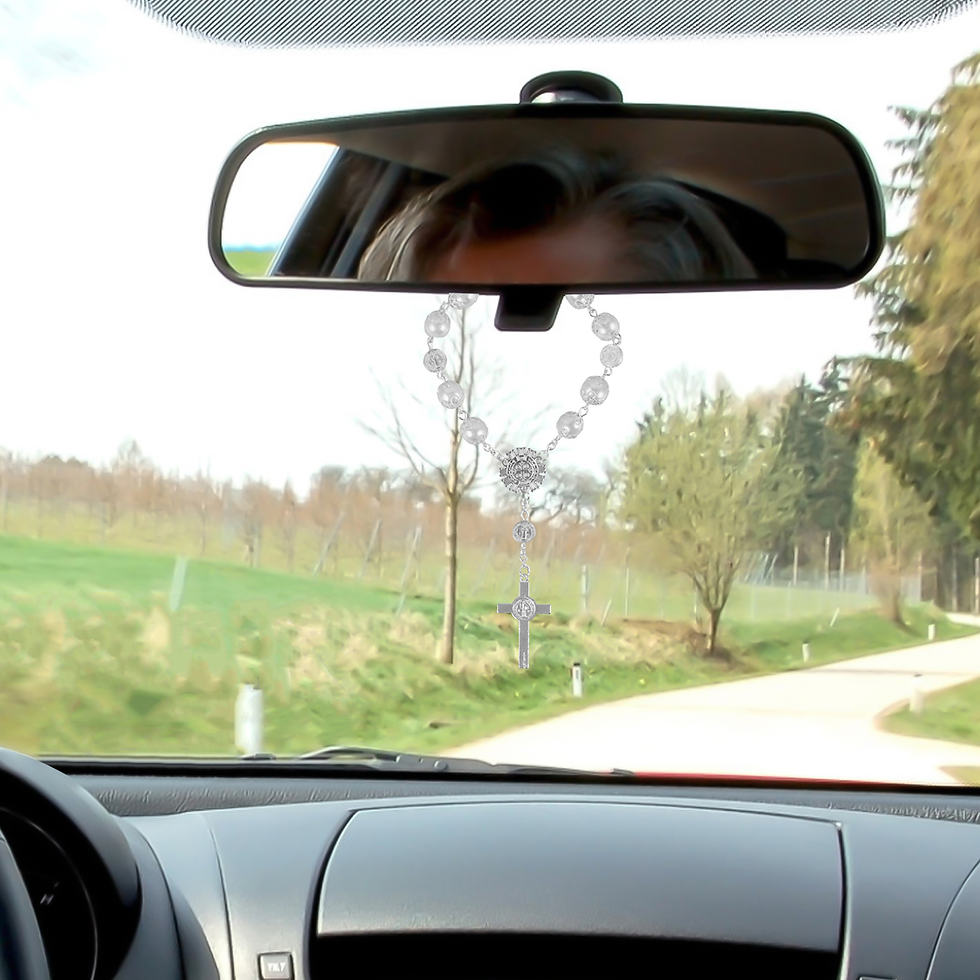 Thumbnail: Car Rearview Mirror Suspension Pendant Ornament Ornaments for Cross Hanging Rosa