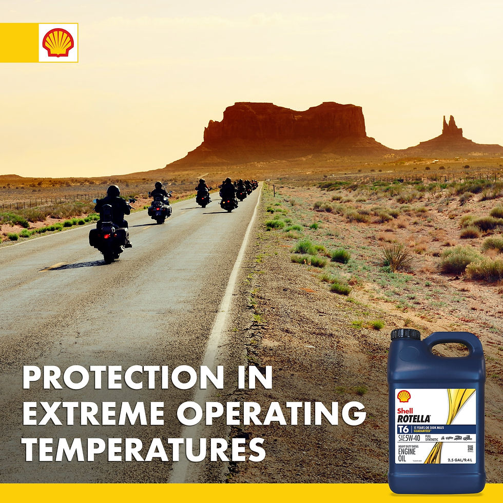 Thumbnail: Shell Rotella T6 Full Synthetic 5W-40 Diesel Engine Oil 2.5 Gallon