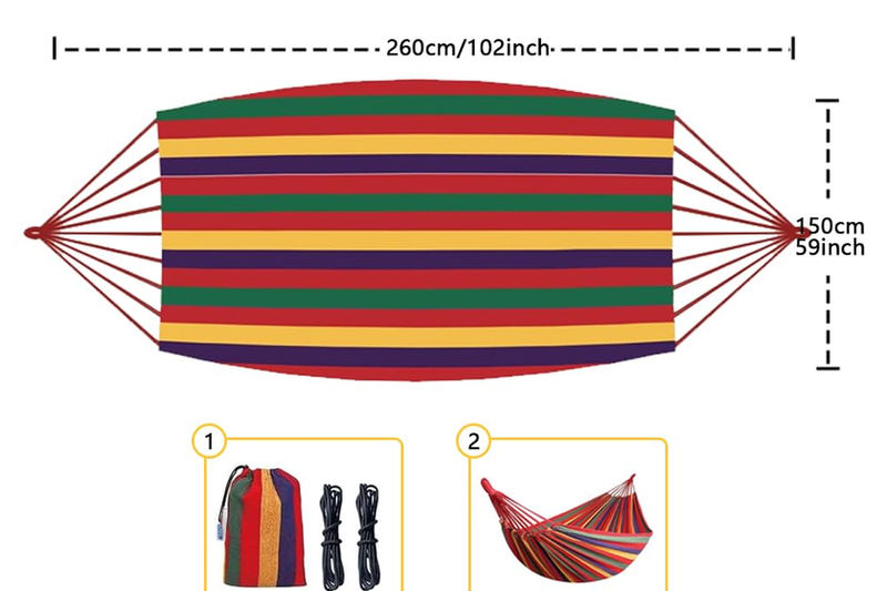 Thumbnail: Camping Gondola Wholesale Hammock Outdoor Camping Travel Canvas Bent Stick Singl