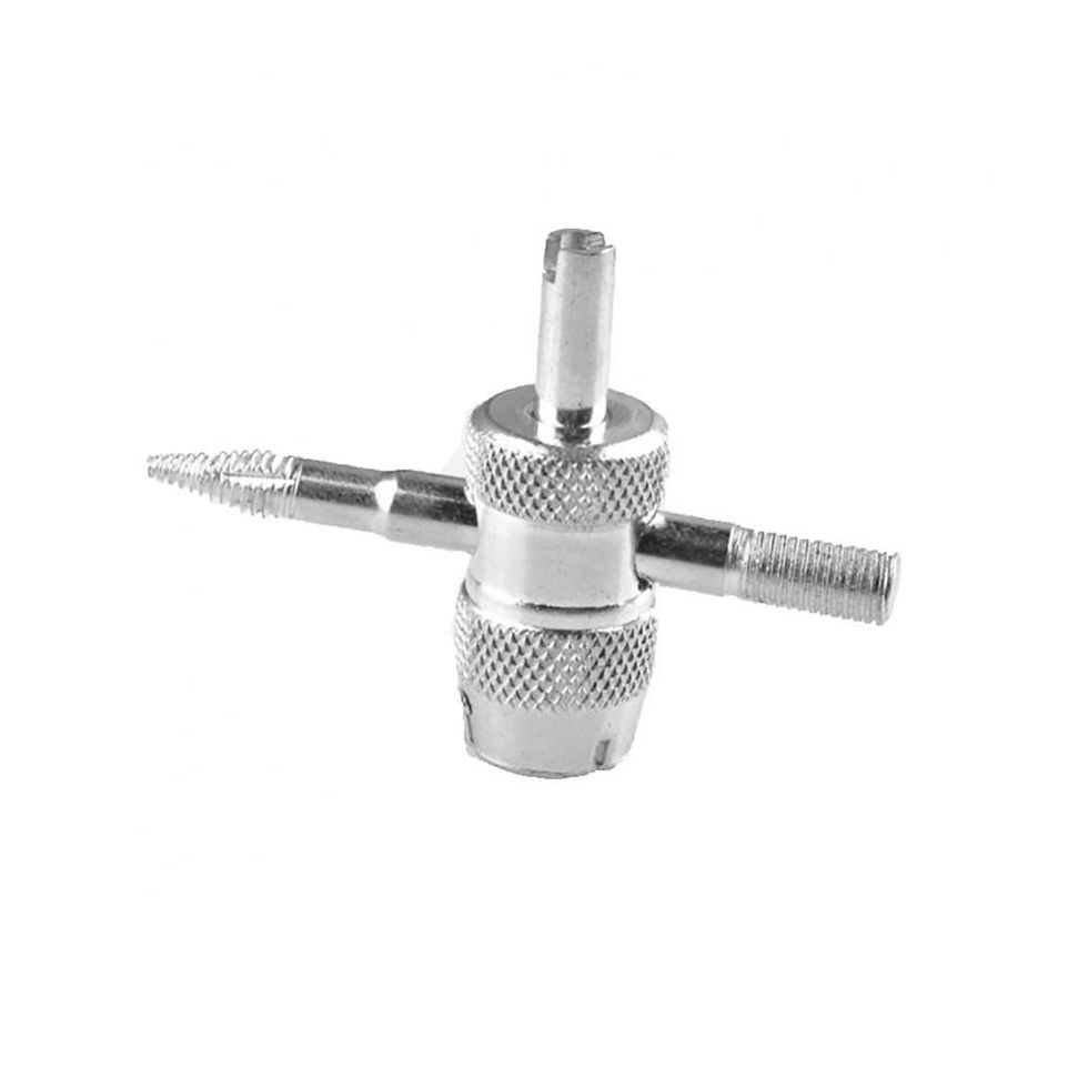 Thumbnail: 4 Way Metal Car Truck Tire Screwdriver Valve Stem Core Remover Motorcycles Bicyc