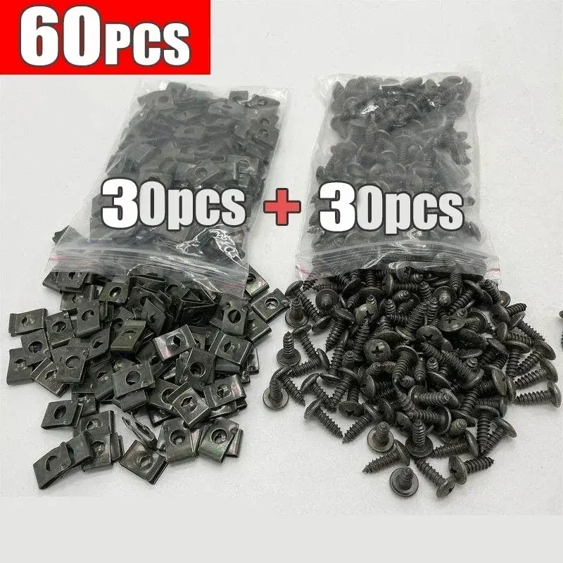 Thumbnail: Car Fastener Clip U-Type Metal Screw Clip Tools for Motorcycle Engine Undertray