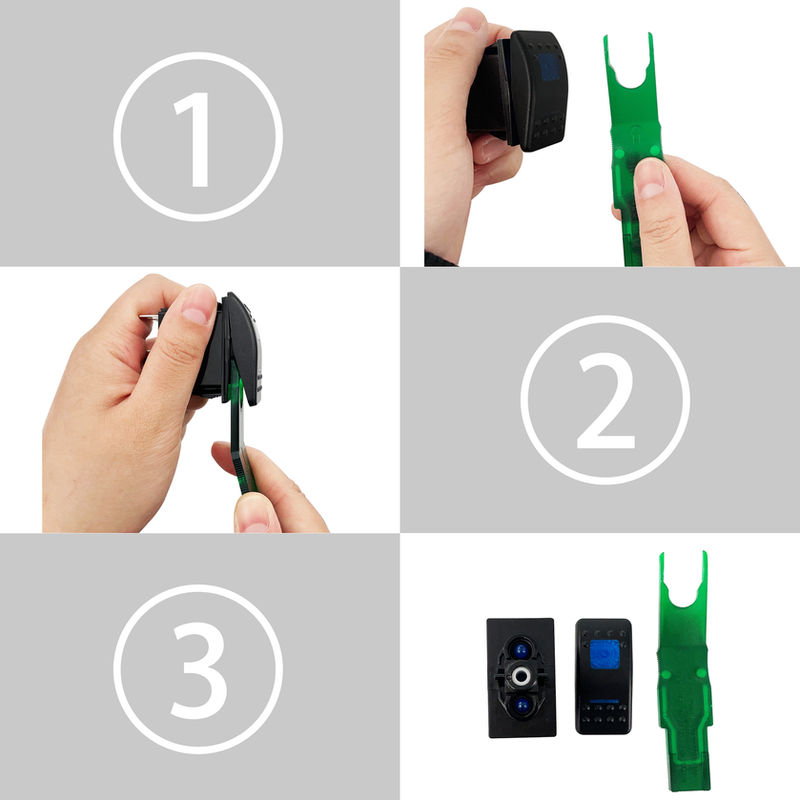 Thumbnail: 1pc Blue Rocker Switch Cover Only Replacing Cap For Car Marine Boat Truck Rocker