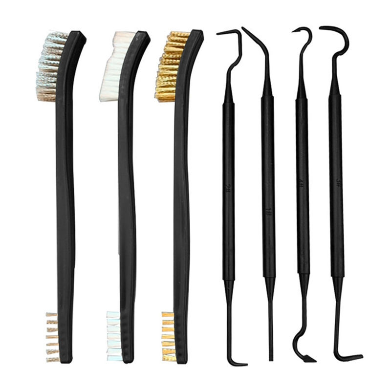 Thumbnail: Multipurpose Car Detailing Cleaning Tool Accessories Wire Brushes and 4 Nylon Pi