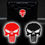 Thumbnail: 1PC Red and Black Skull Reflective Motorcycle Stickers Waterproof for Motorbike