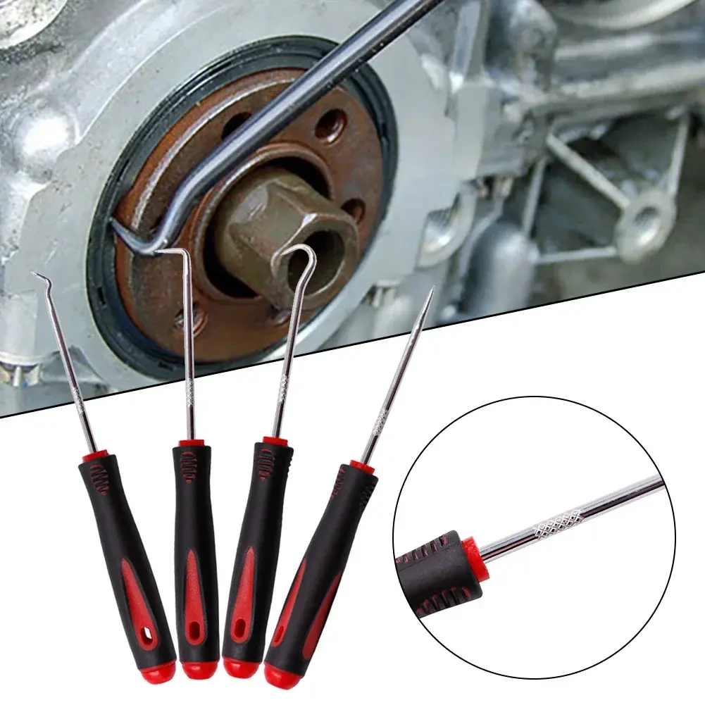 4pcs Car Pick Hook Set O Ring Oil Seal Screwdrivers Puller Remover O-Ring Seal G