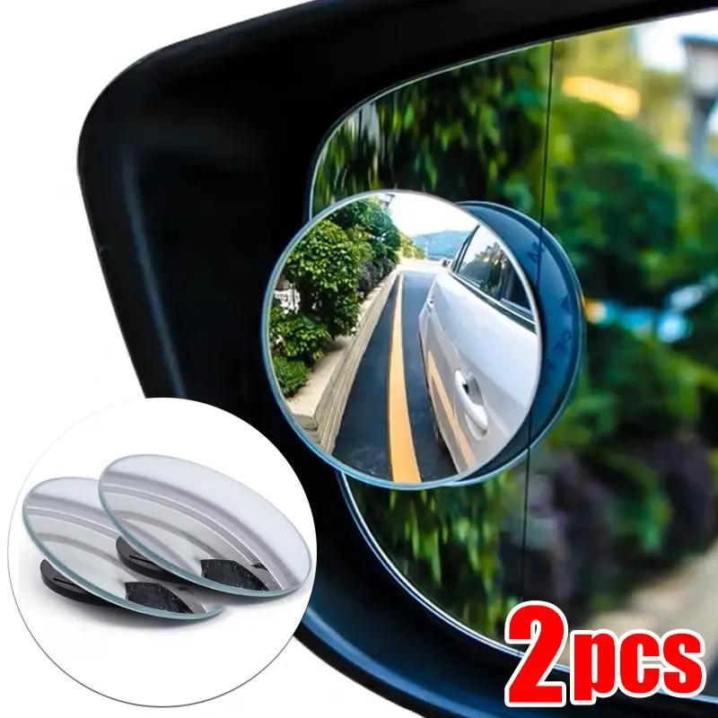 Thumbnail: 360 Degree Car Blind Spot Rear View Mirror Wide Angle Adjustable Small Round Mir