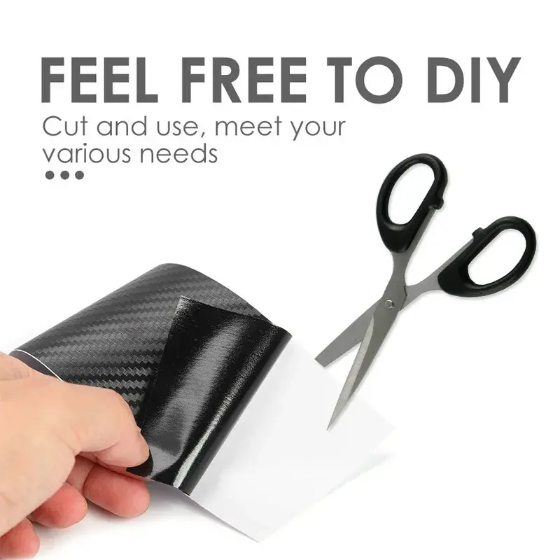Thumbnail: Nano Carbon Fiber Car Sticker DIY Paste Protector Strip Car Door Sill Side Anti