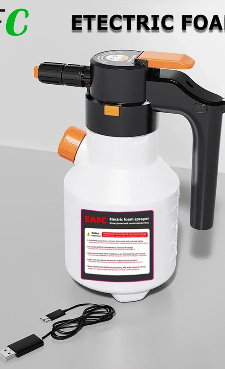 EAFC 2L Electric Foam Sprayer Handheld Snow Wireless Charging Foam Cannon Motori