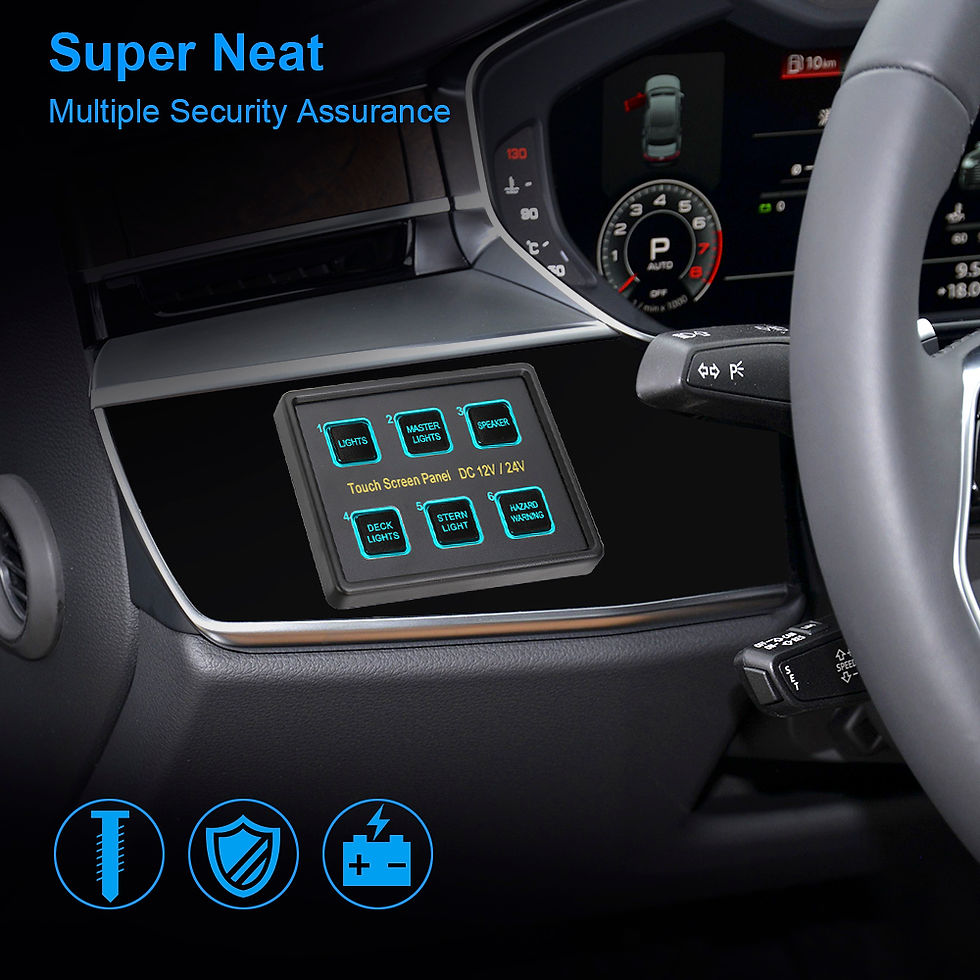 Thumbnail: Touch Screen Switches Panel Slim Touch Circuit Control Panel Box for Car Marine
